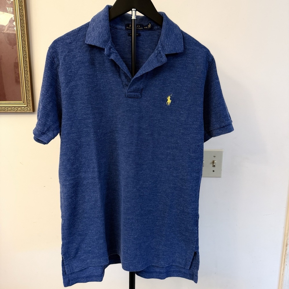 Polo Ralph Lauren Polo Shirt Blue Short Sleeve Sz Medium